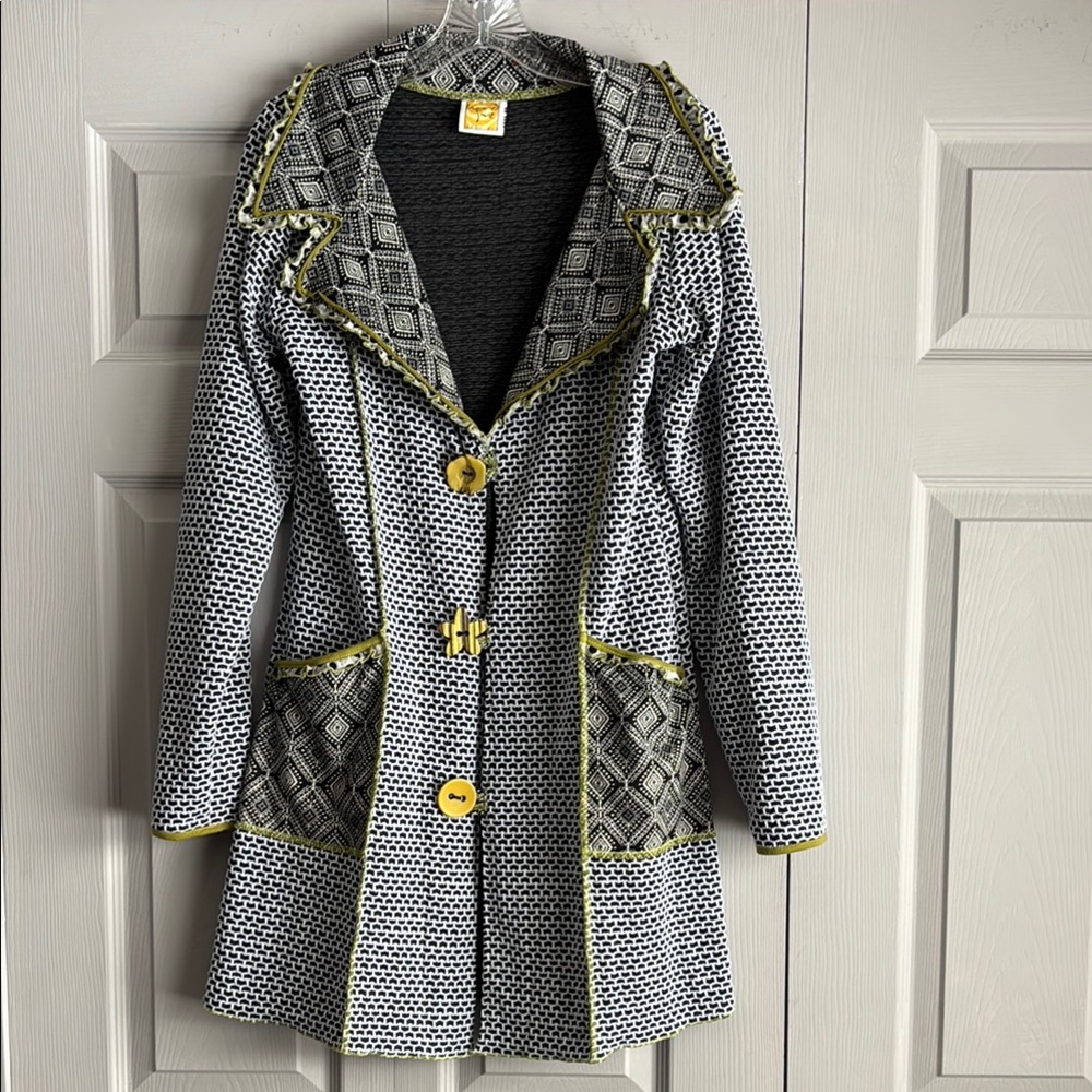 Vintage Hand Jive Black and Gray Coat S